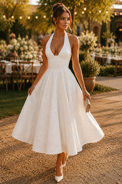 Robe mi-longue mariage