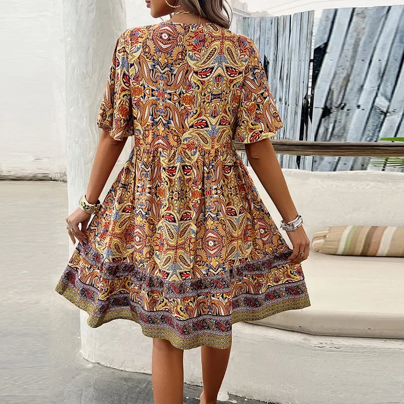 Robe courte style bohème