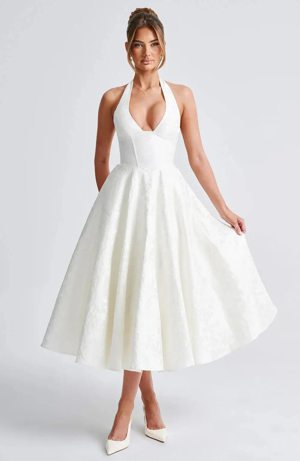 Robe mi-longue mariage