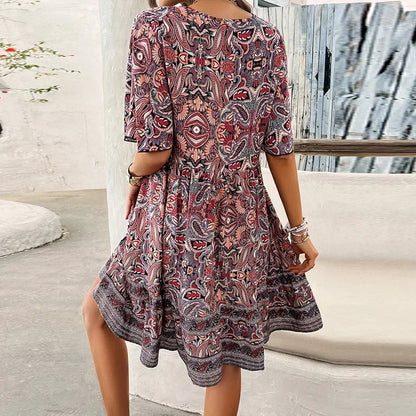Robe courte style bohème
