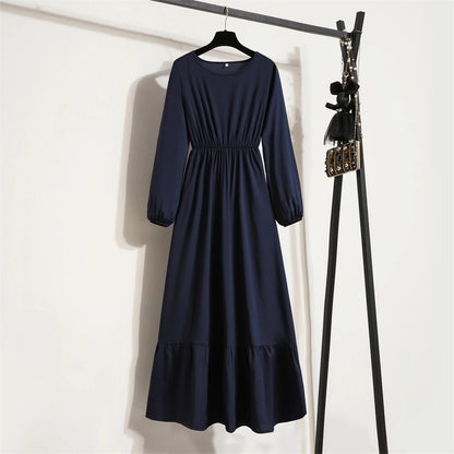 Robe Longue Bohème Fleurie Manches Longues O-Neck Printemps Été Femme XIBUSANA