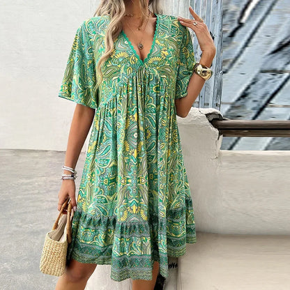 Robe courte style bohème