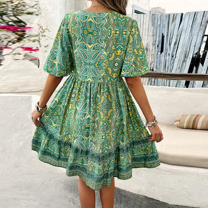 Robe courte style bohème